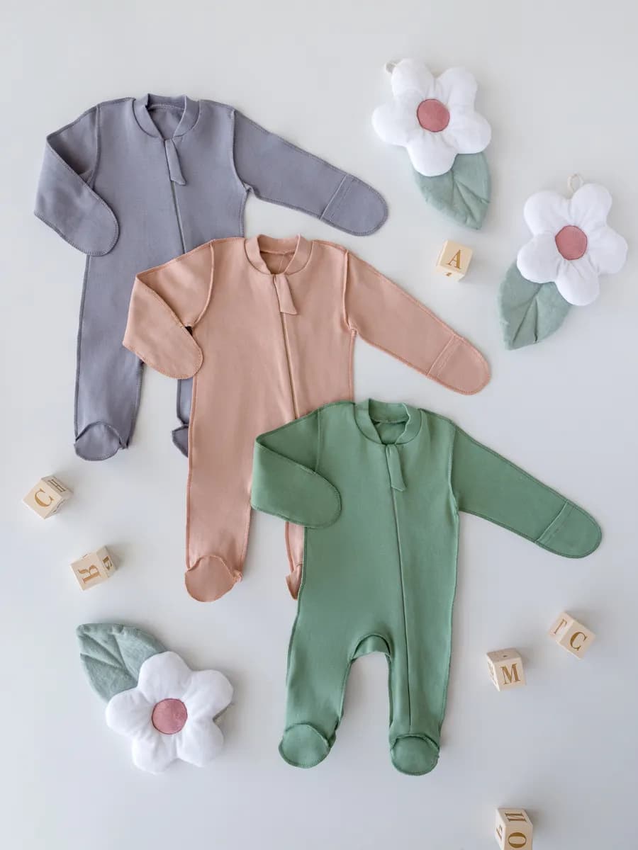 Комбинезон нательный для малыша, слип 3шт