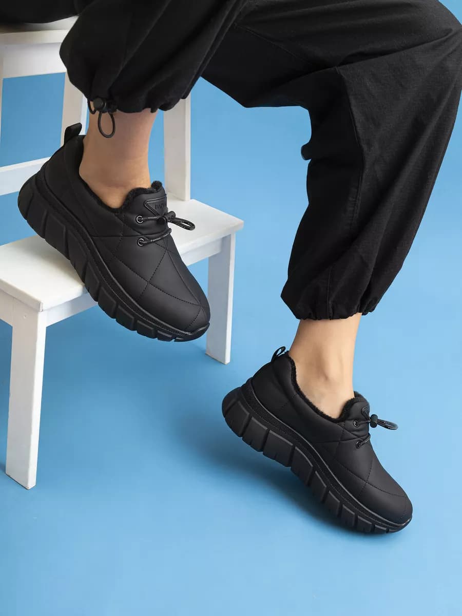 Полуботинки из натуральной кожи на платформе - фото 1