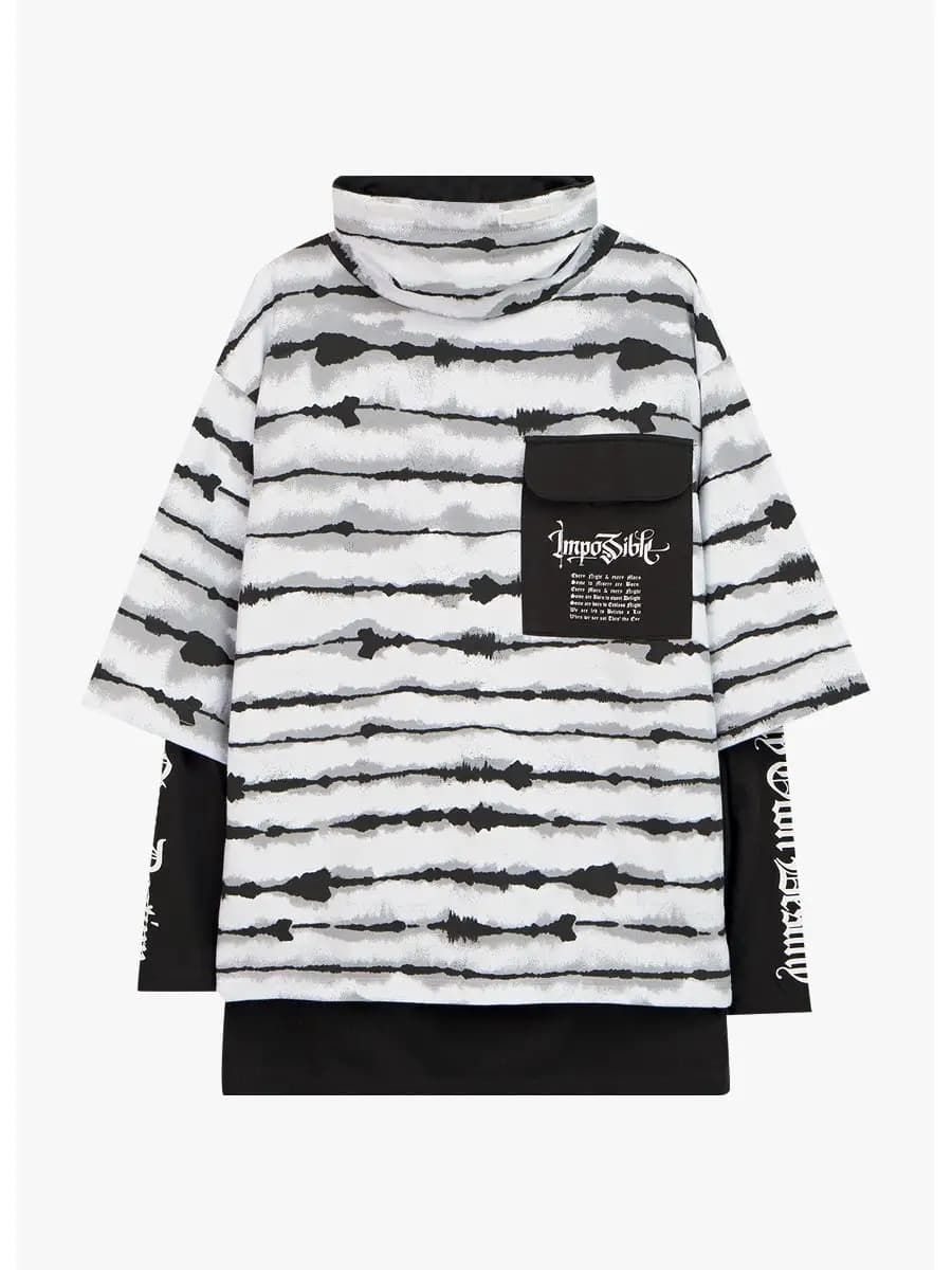 Толстовка из плотного хлопкового трикотажа свободного кроя