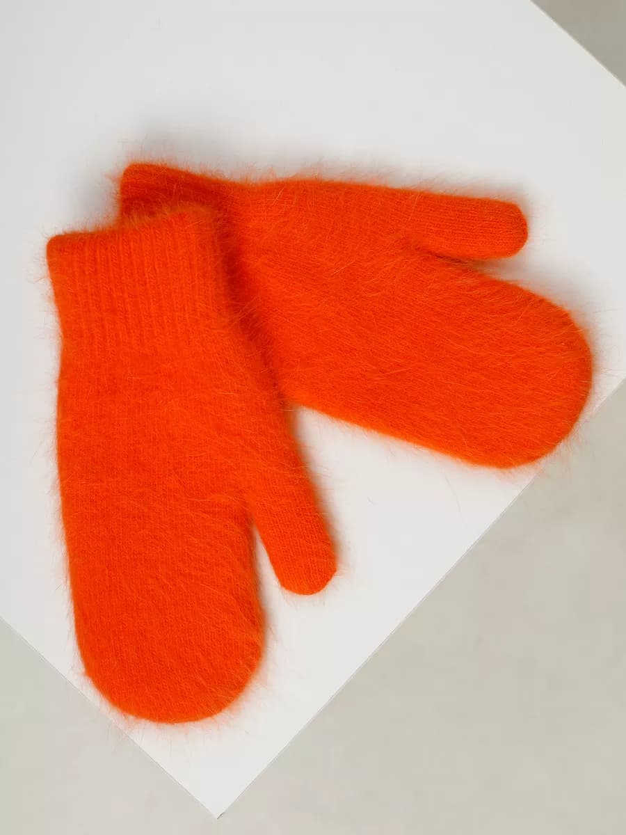 Варежки зимние пушистые ангора