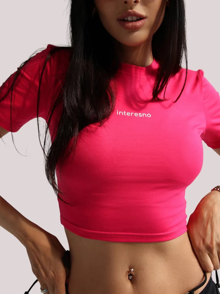 Футболка обтягивающая кроп топ кроптоп модный хлопок принт