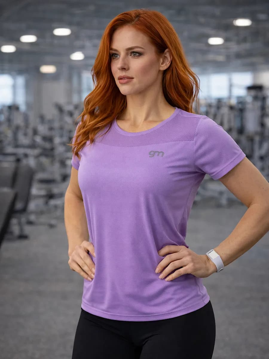Футболка спортивная однотонная для фитнеса и зала