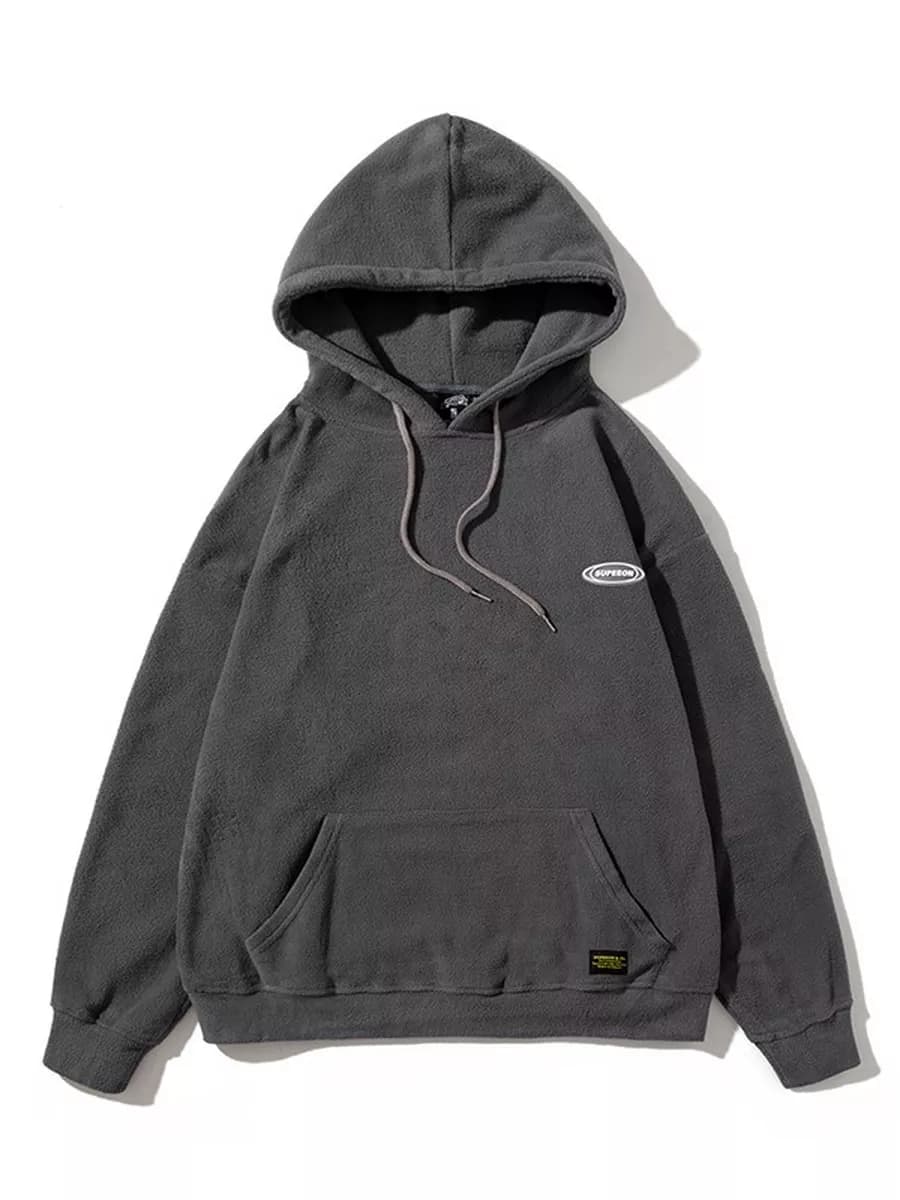 Кофта флисовая оверсайз с капюшоном