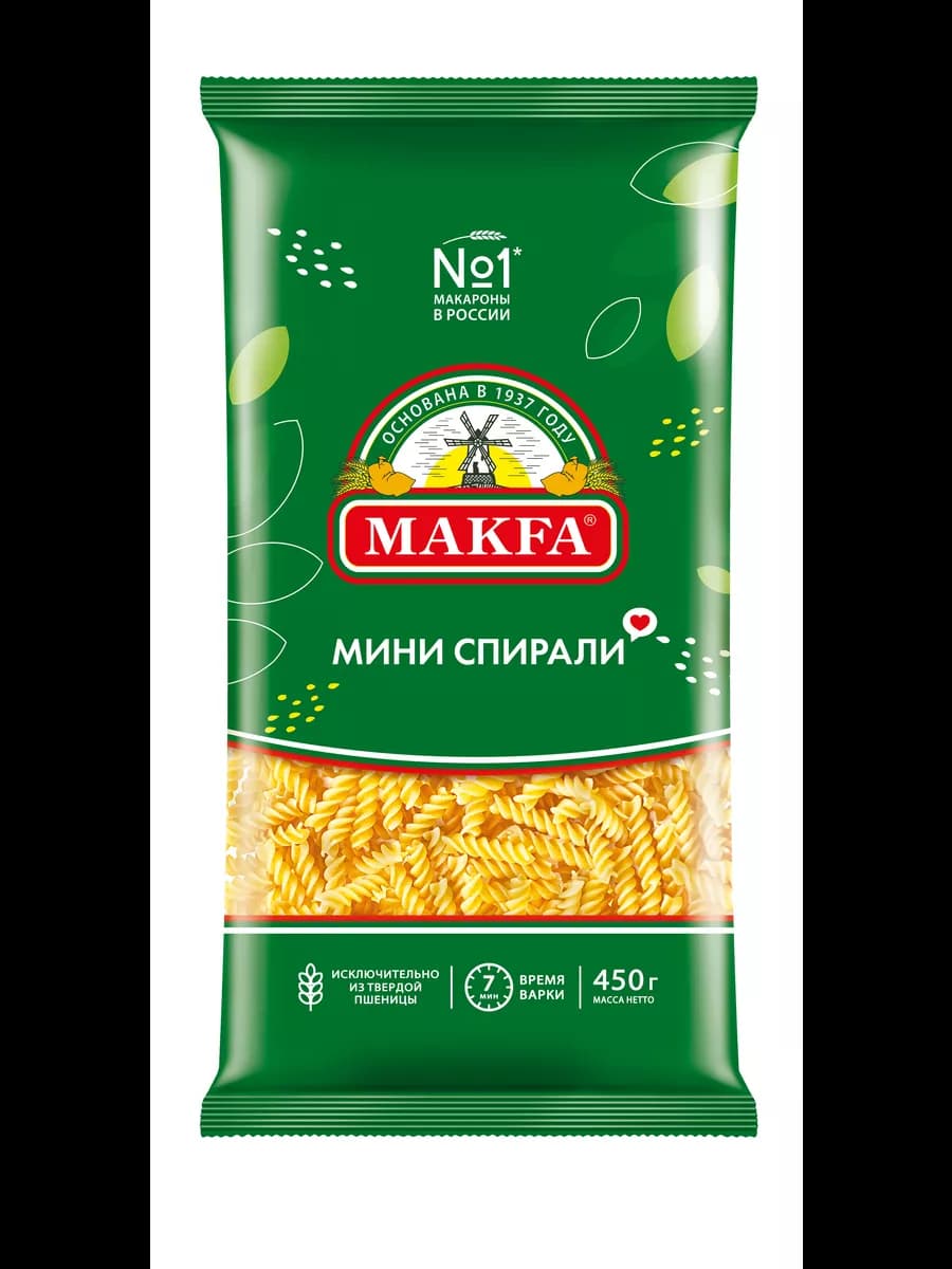 Макароны Мини спирали, 450 г