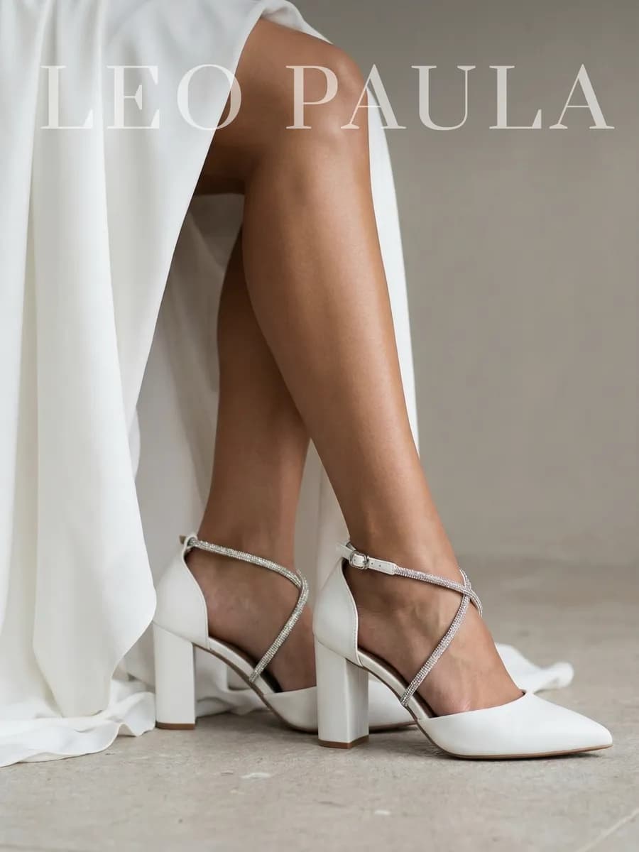 Туфли на каблуке вечерние со стразами