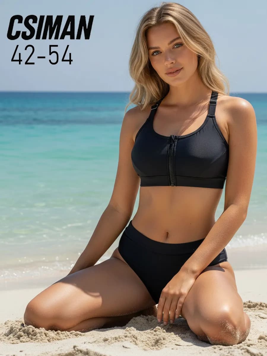 Купальник раздельный женский спортивный для бассейна, пляжа