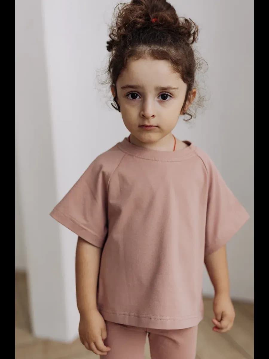 Футболка детская однотонная оверсайз