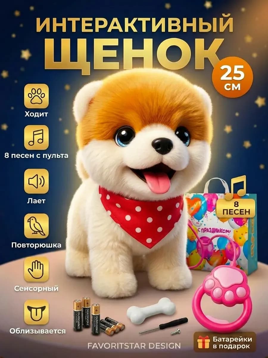 Интерактивная игрушка собака умный щенок