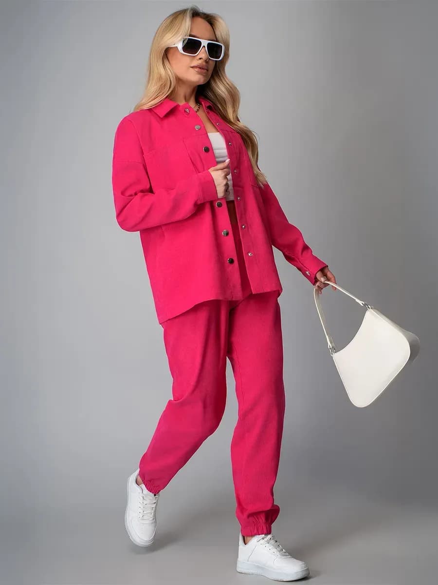 Костюм брючный вельветовый оверсайз