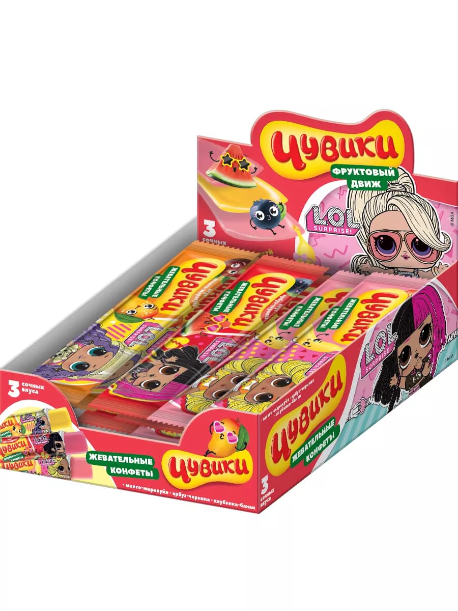 Фруктовые язычки LOL Чувики, 50 шт по 10г