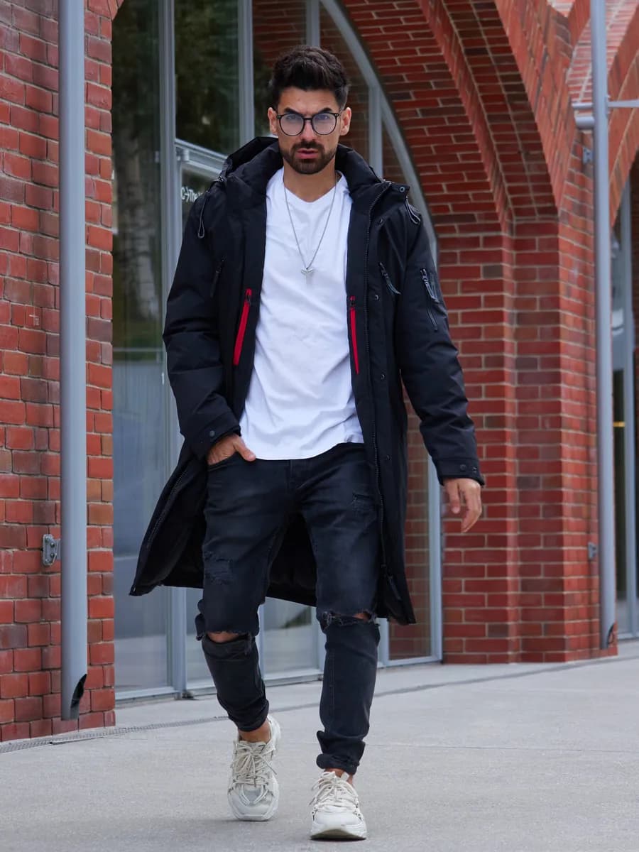 Парка зимняя куртка удлиненная с капюшоном