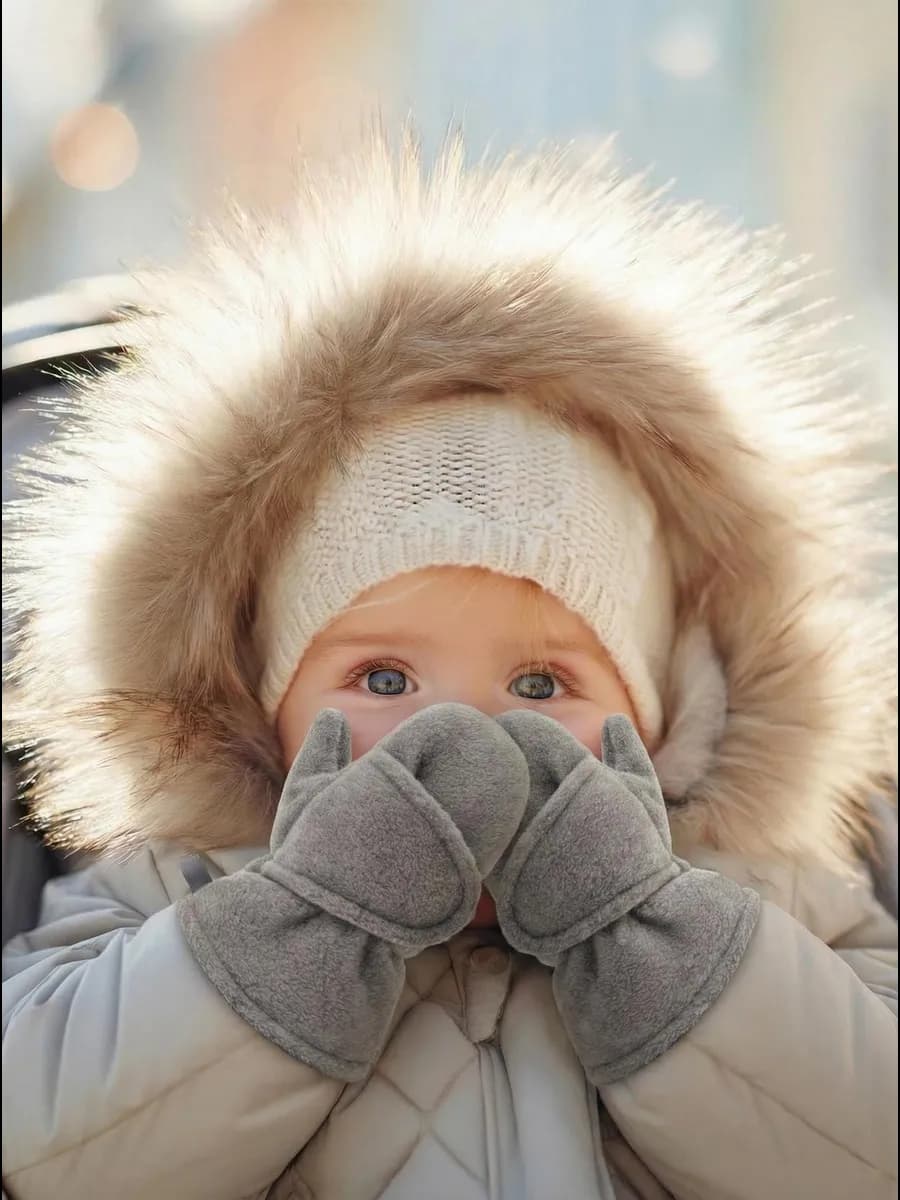 Демисезонные варежки для малышей