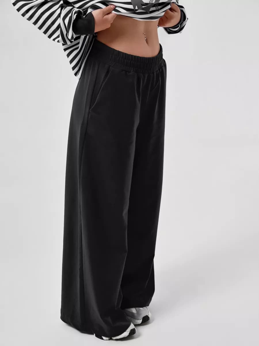 Брюки трубы палаццо широкие