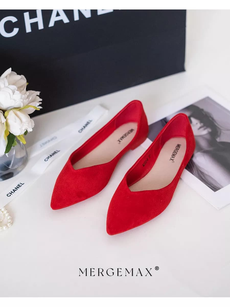 Балетки женские летние с острым носом