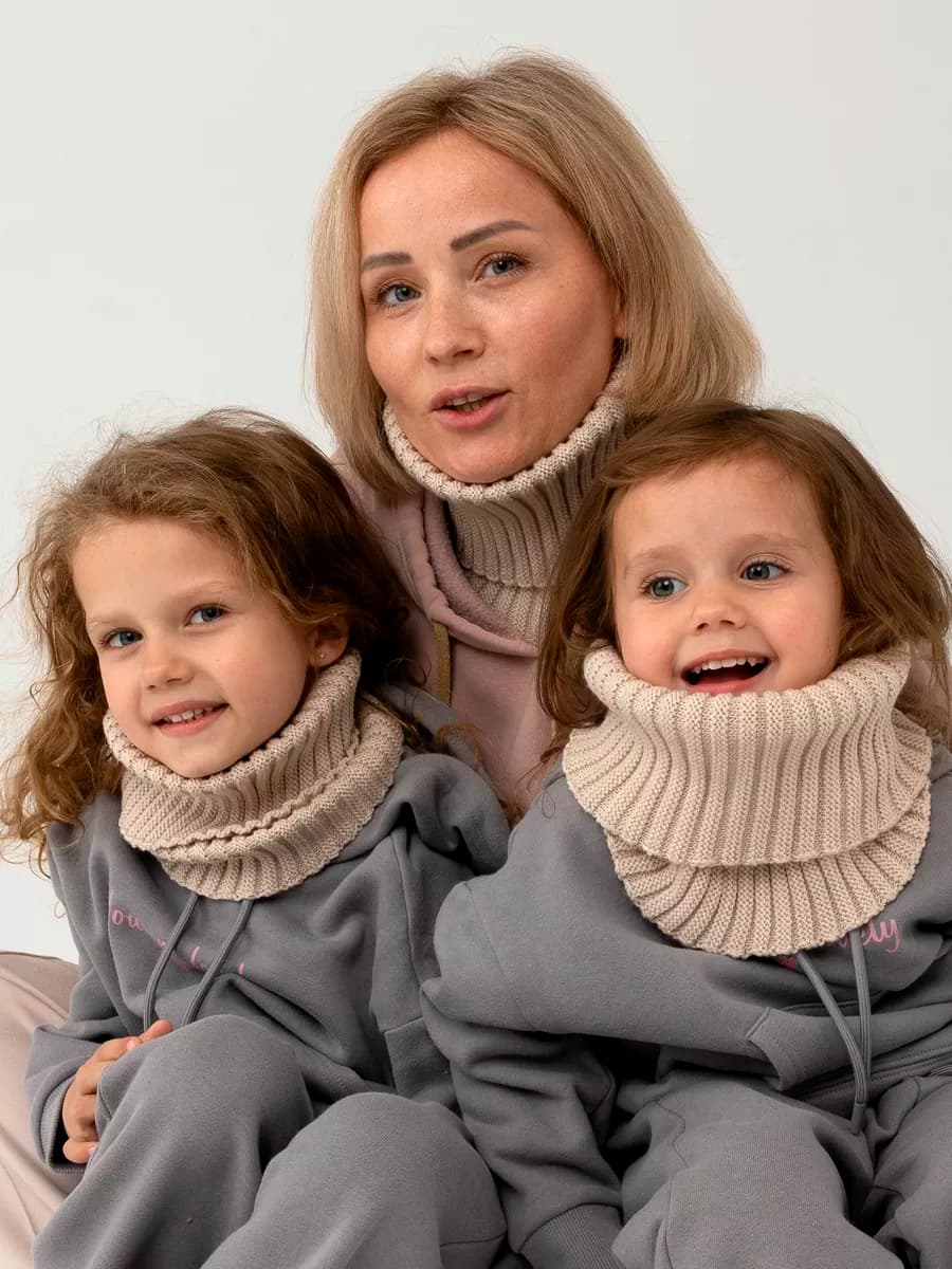 Снуд для девочки и мальчика осень, шарф хомут