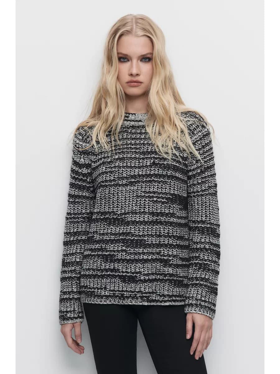 Джемпер свитер оверсайз крупной вязки