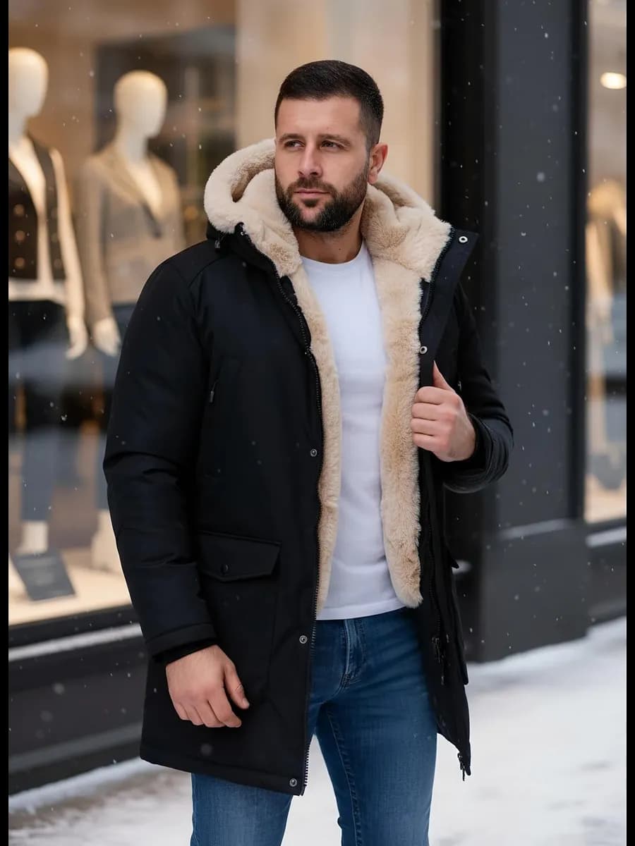 Парка зимняя с капюшоном