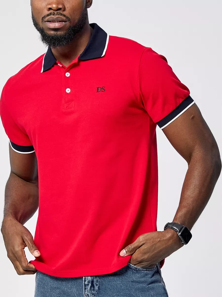 Футболка поло мужское с коротким рукавом хлопок