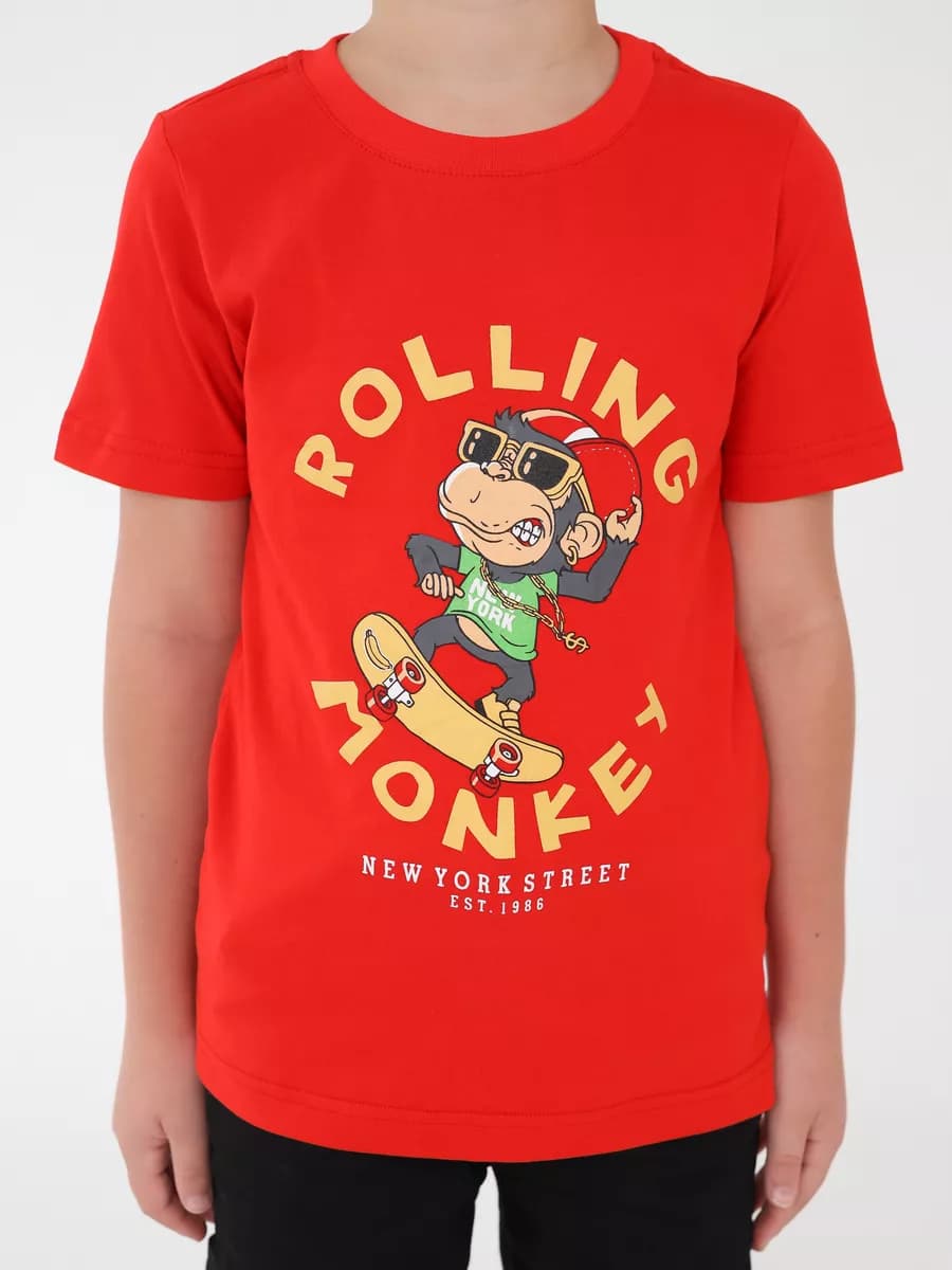 Футболка с принтом хлопок