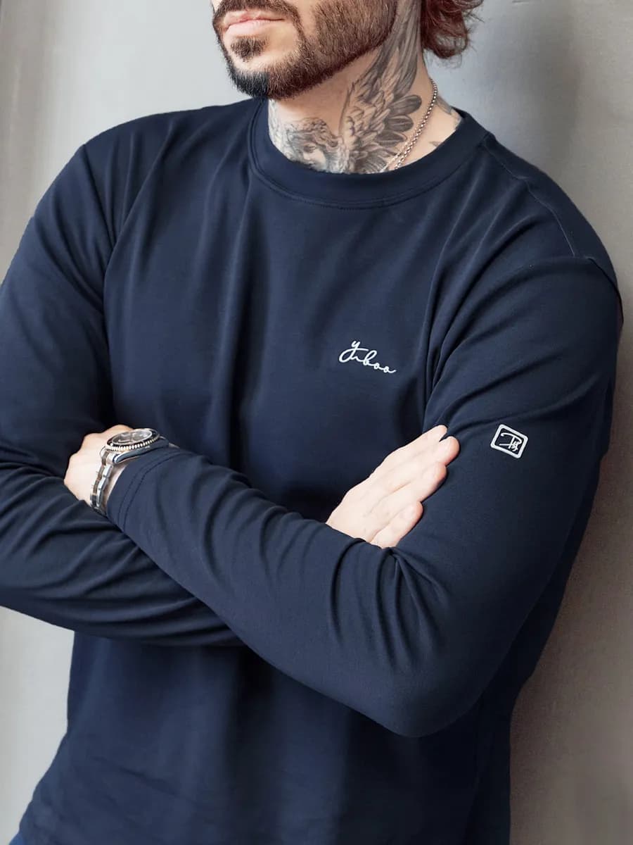 Лонгслив с длинным рукавом тонкий