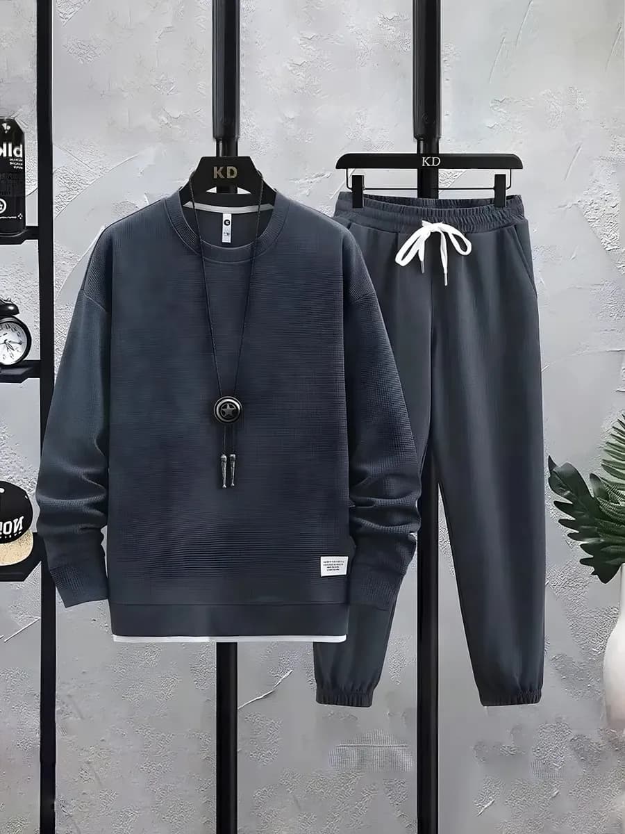 Костюм спортивный брюки и свитшот осень оверсайз