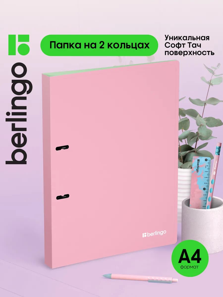 Папка на кольцах для документов и файлов, А4