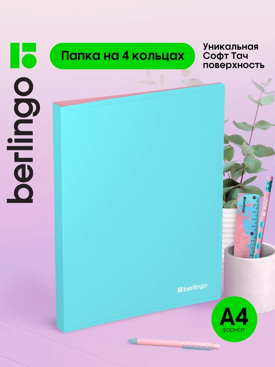 Папка на кольцах для документов и файлов, А4