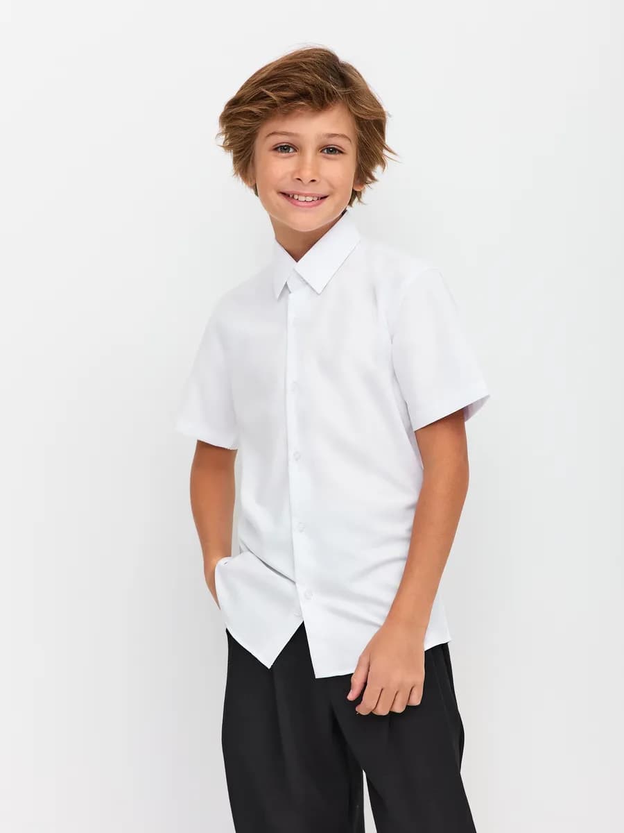 Рубашка белая с коротким рукавом