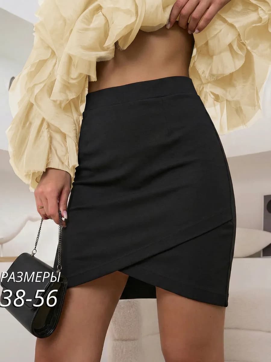Юбка офисная мини - фото 1