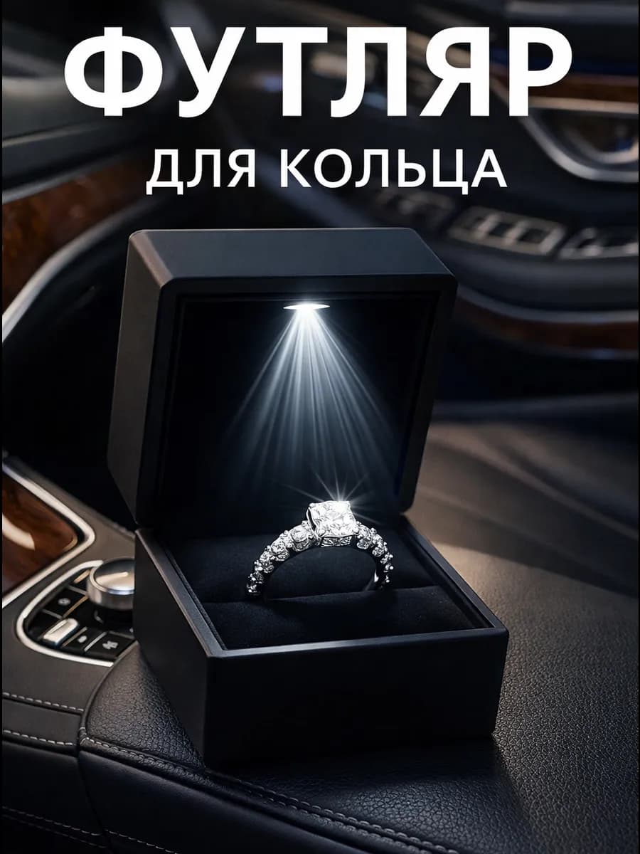 Подарочная коробка футляр для кольца - фото 1