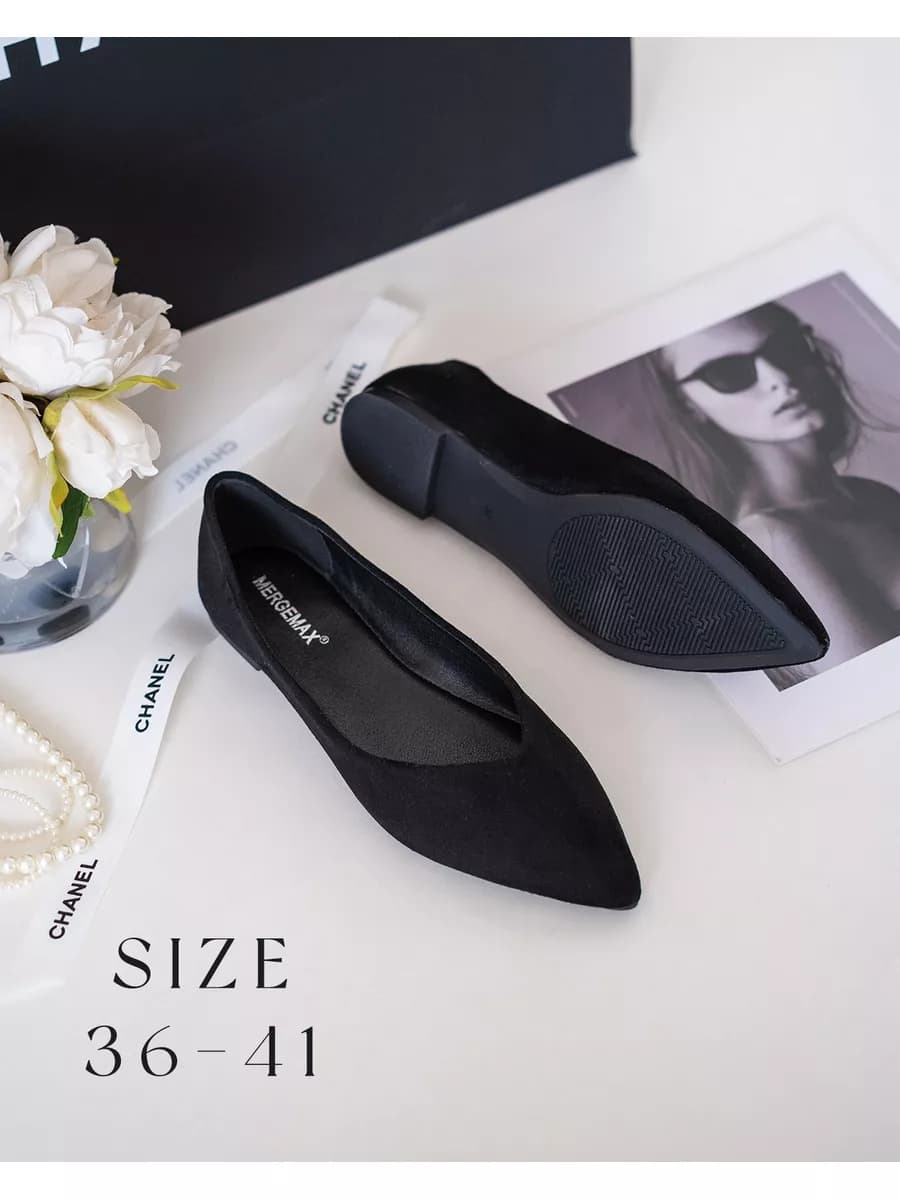 Балетки женские летние с острым носом