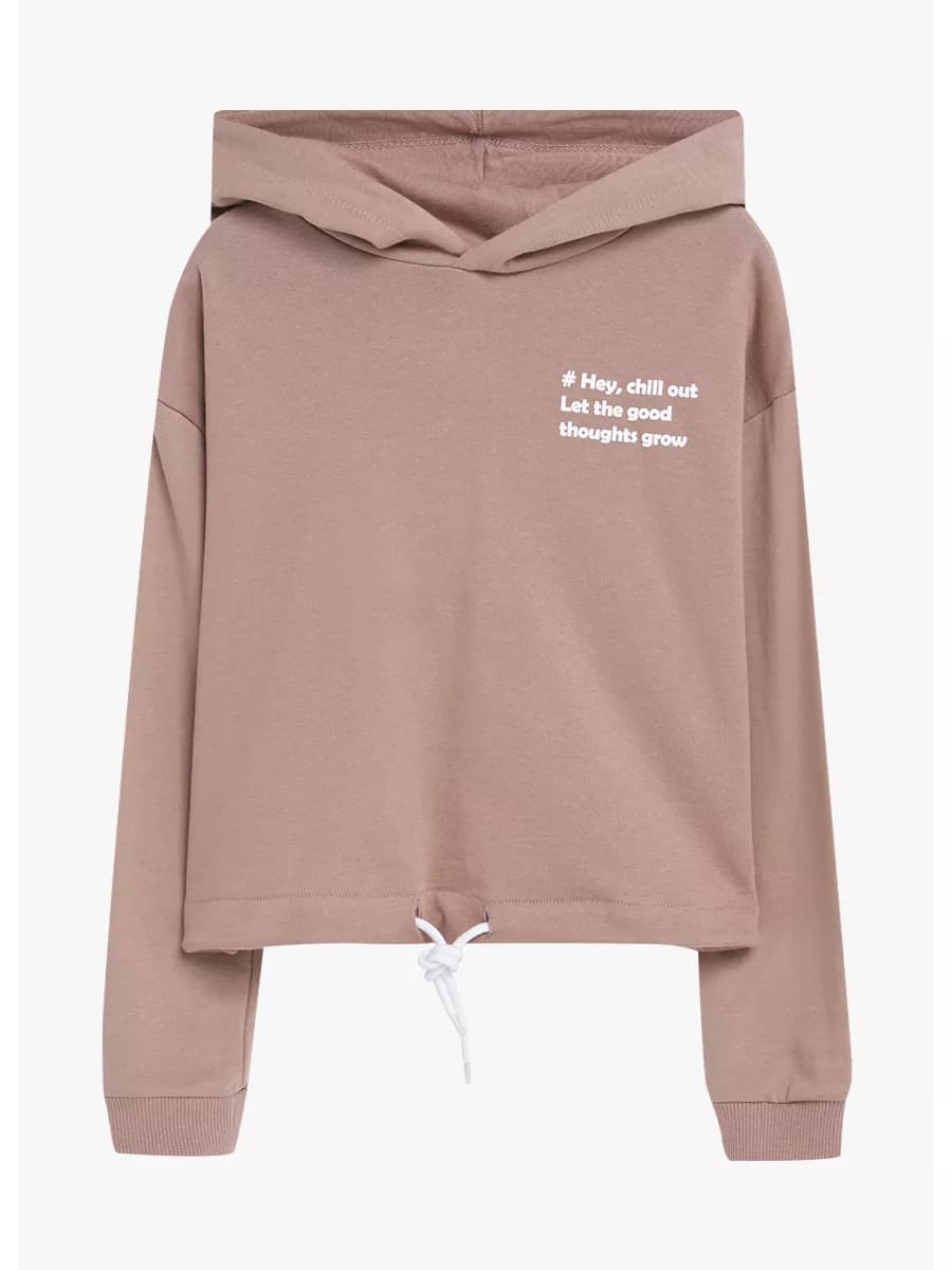 Толстовка свободного кроя с капюшоном