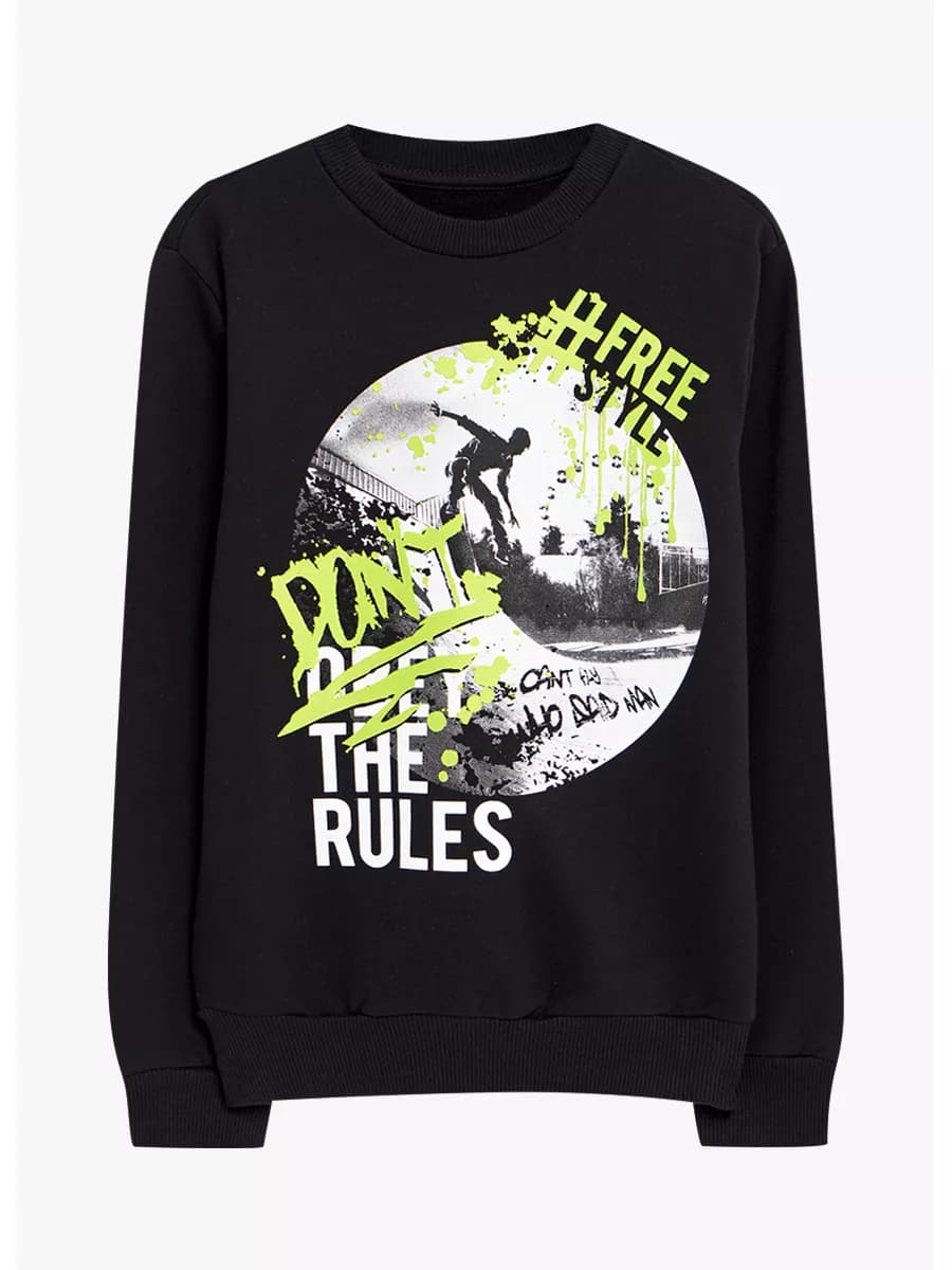 Толстовка детская с принтом хлопковая