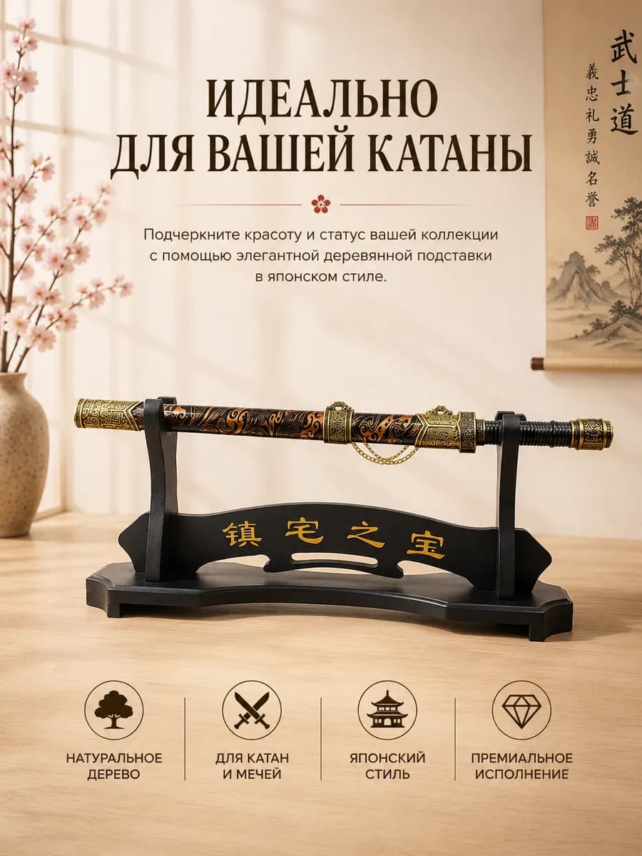 Подставка для Катаны - Деревянная