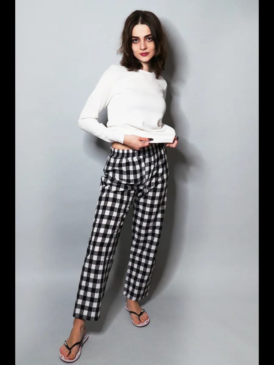 брюки домашние на резинке летние