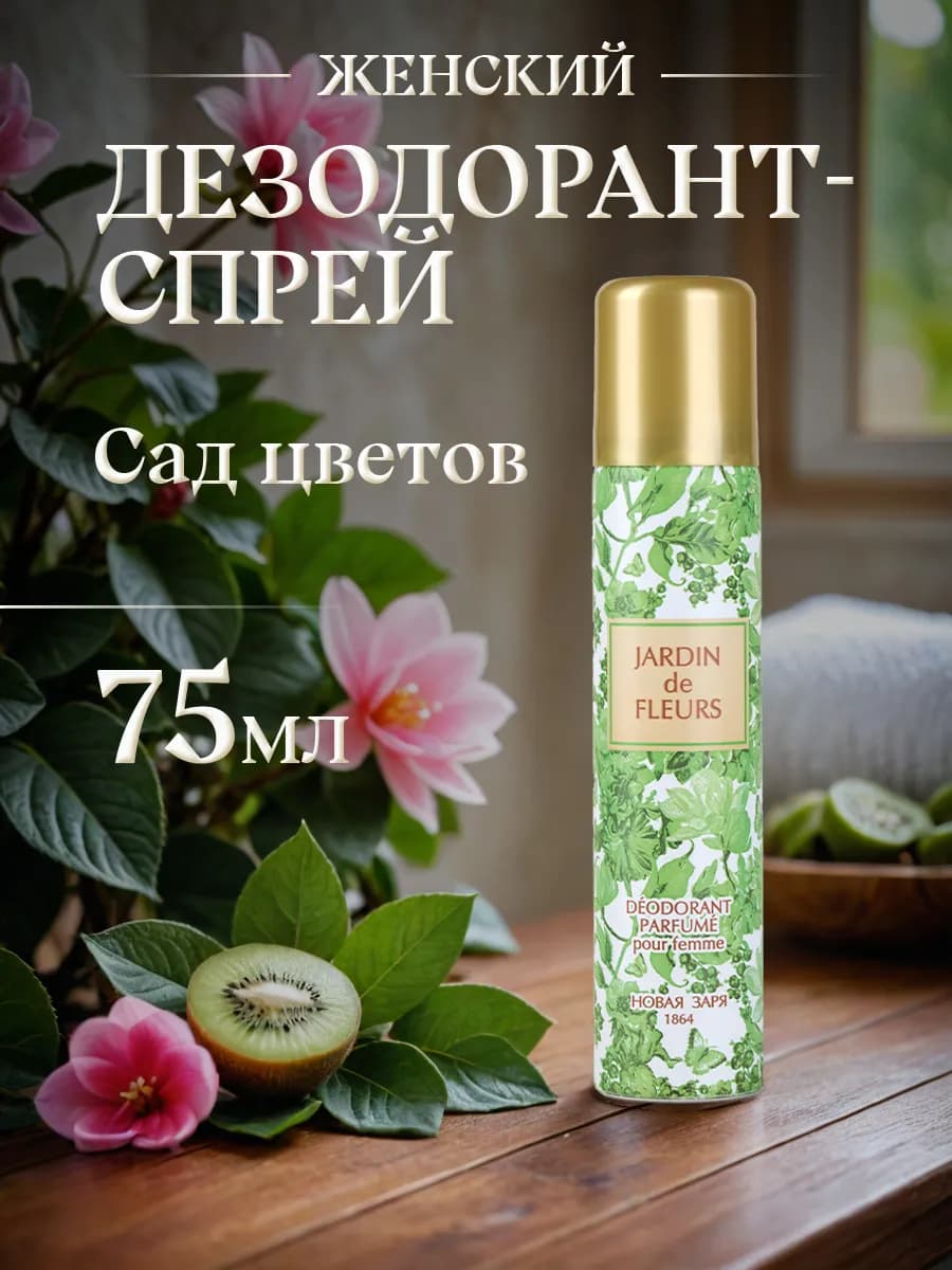 Дезодорант женский спрей парфюмированный Сад цветов 75мл