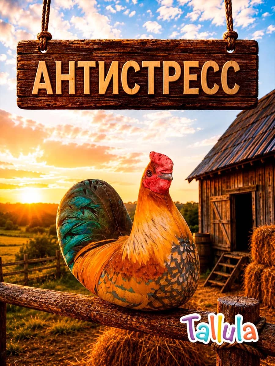 Мягкая реалистичная игрушка антистресс Петушок, 28 см