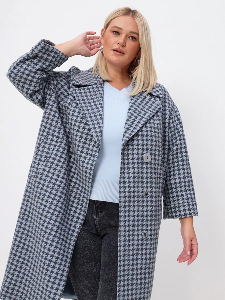 Пальто демисезонное драповое большие размеры