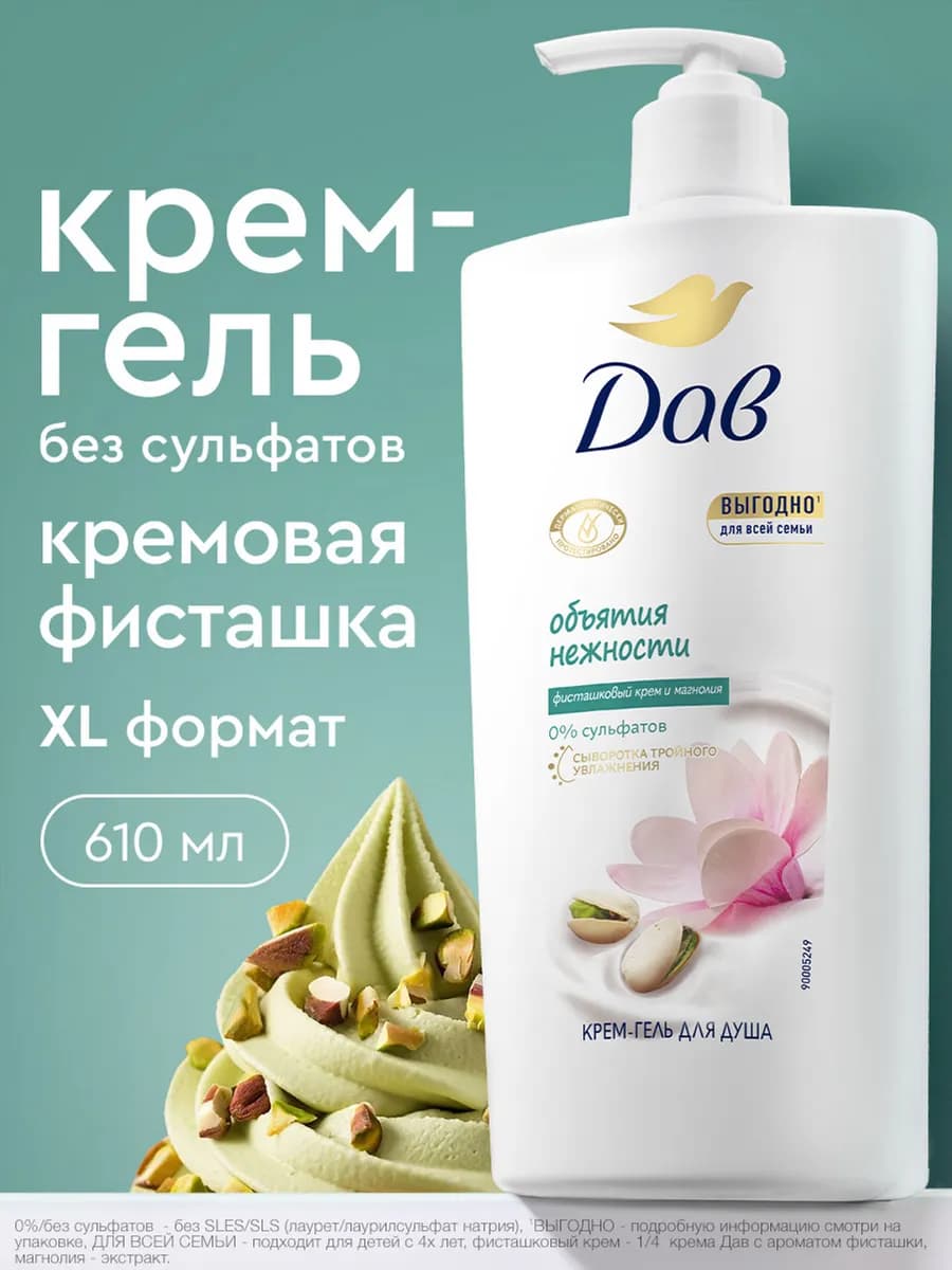 Крем гель для душа женский парфюмированный с дозатором 610мл