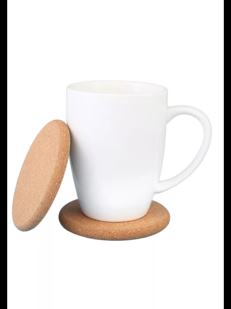 3 подставки под стакан пробковые, бирдекель - фото 1