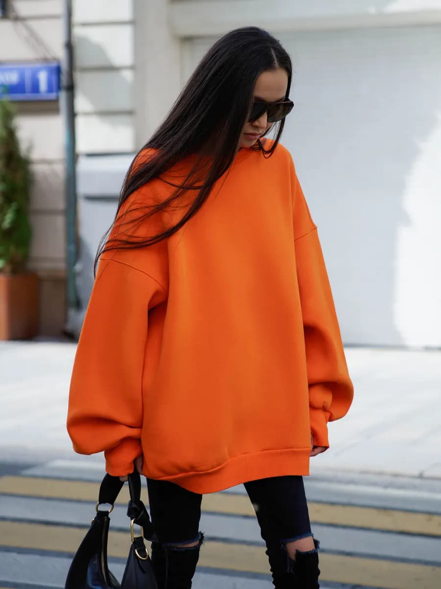 Свитшот оверсайз толстовка с начесом Lover