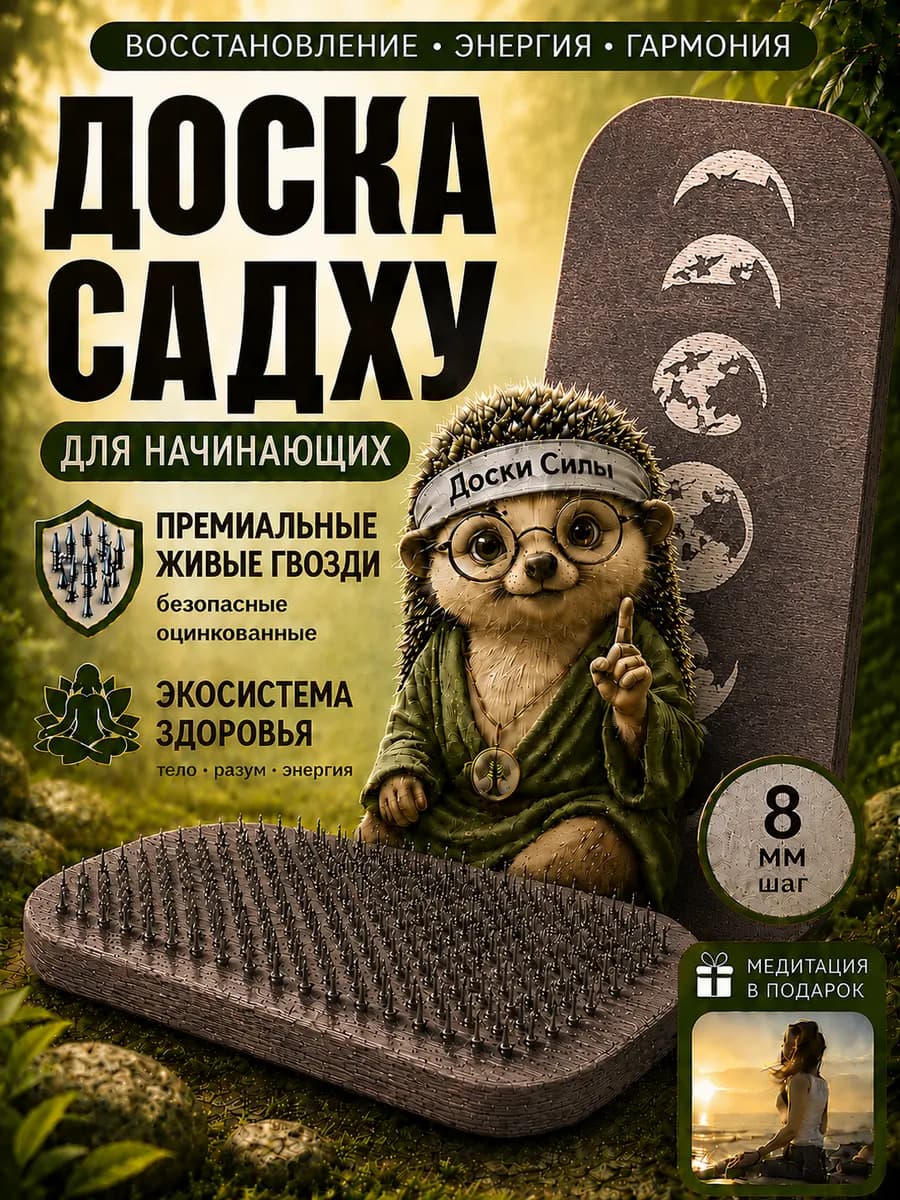 Доска Садху 8 мм для начинающих гвозди для ног