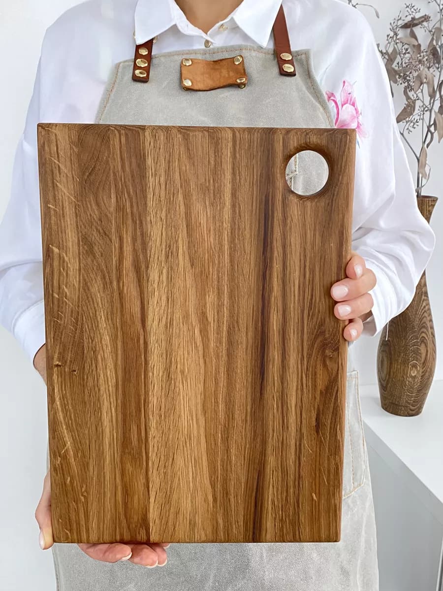 Разделочная доска деревянная 35*25 см из дуба для кухни