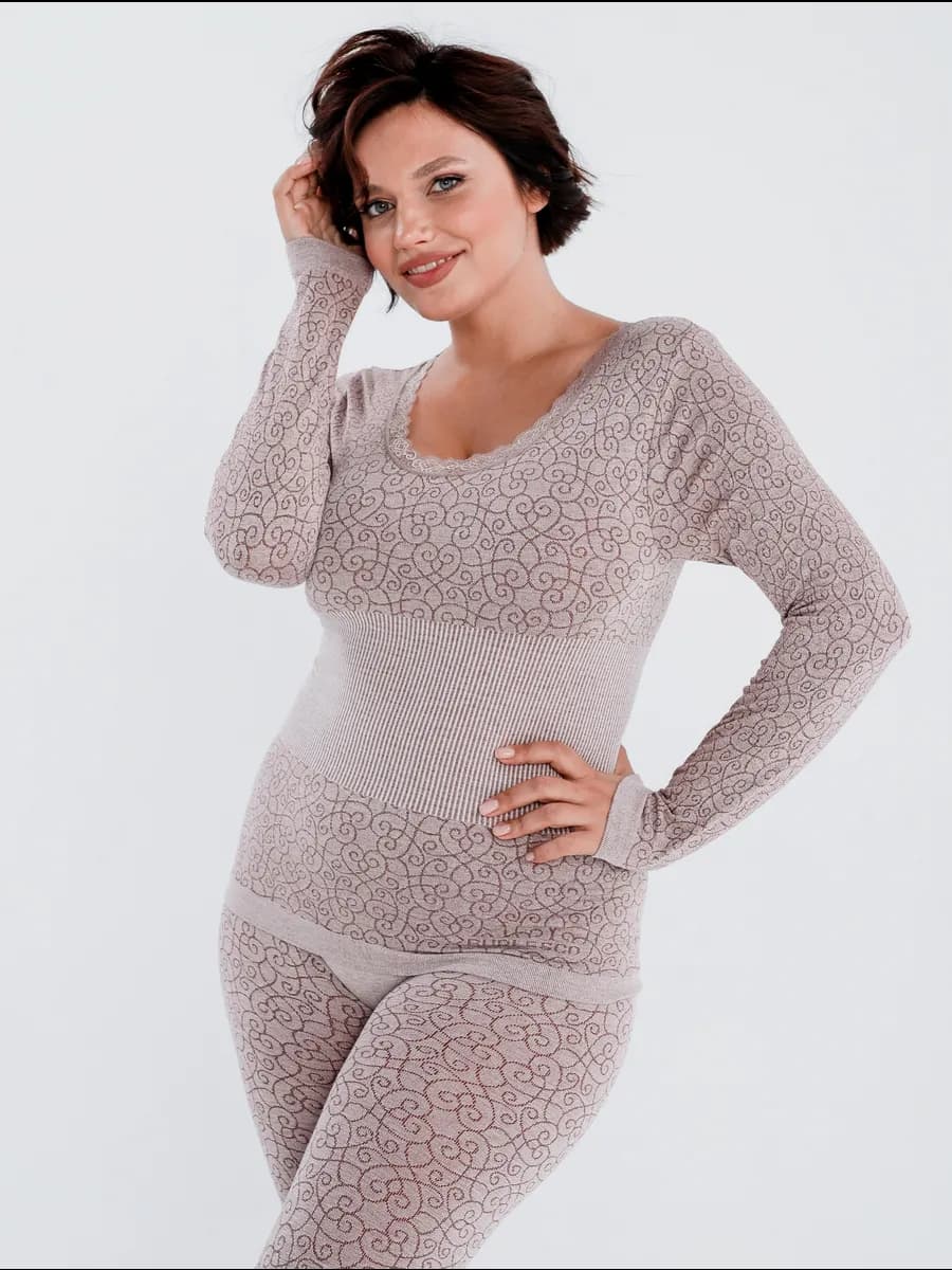 Термобелье больших размеров лонгслив и леггинсы