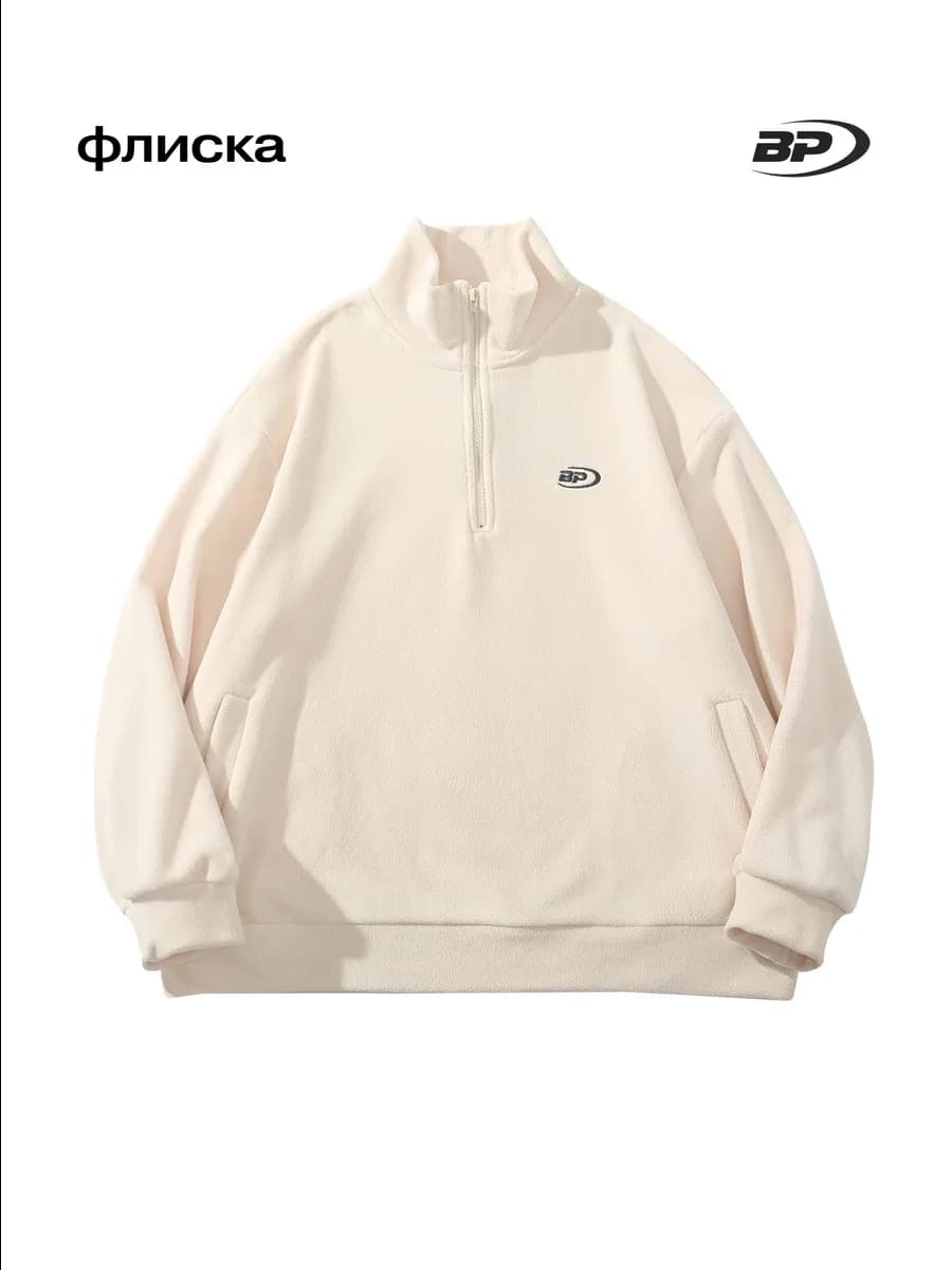 Толстовка оверсайз флисовая утепленная