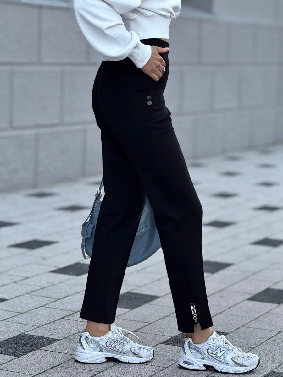 Брюки классические на резинке