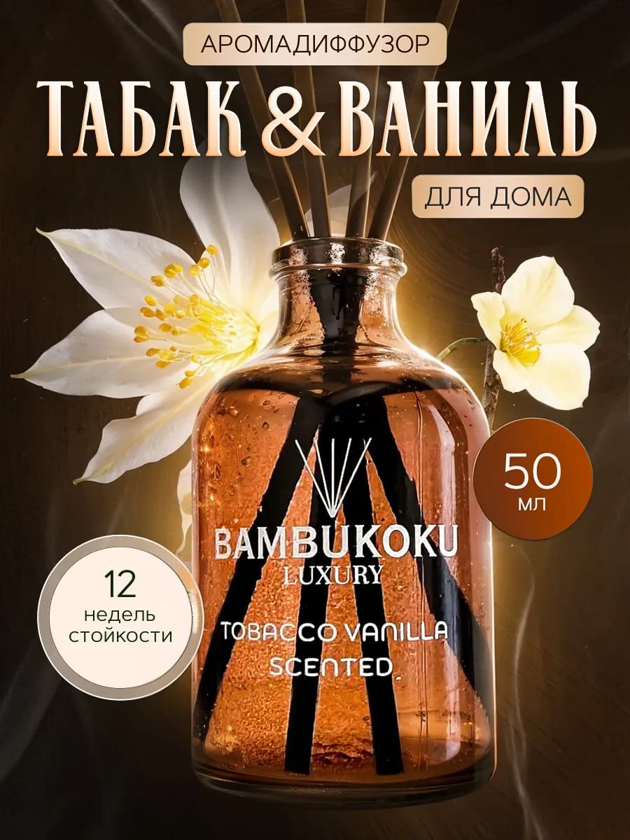 Ароматизатор для дома парфюм, диффузор с палочками