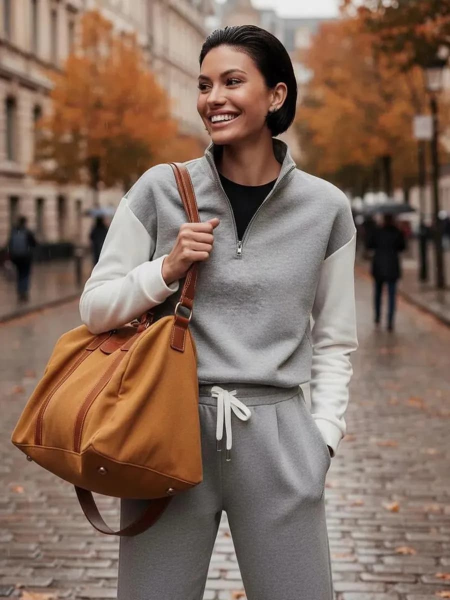 Свитшот серый укороченный на молнии без начеса