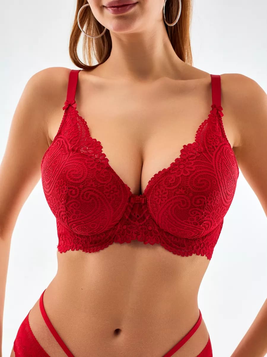 Бюстгальтер пушап кружевной большие размеры