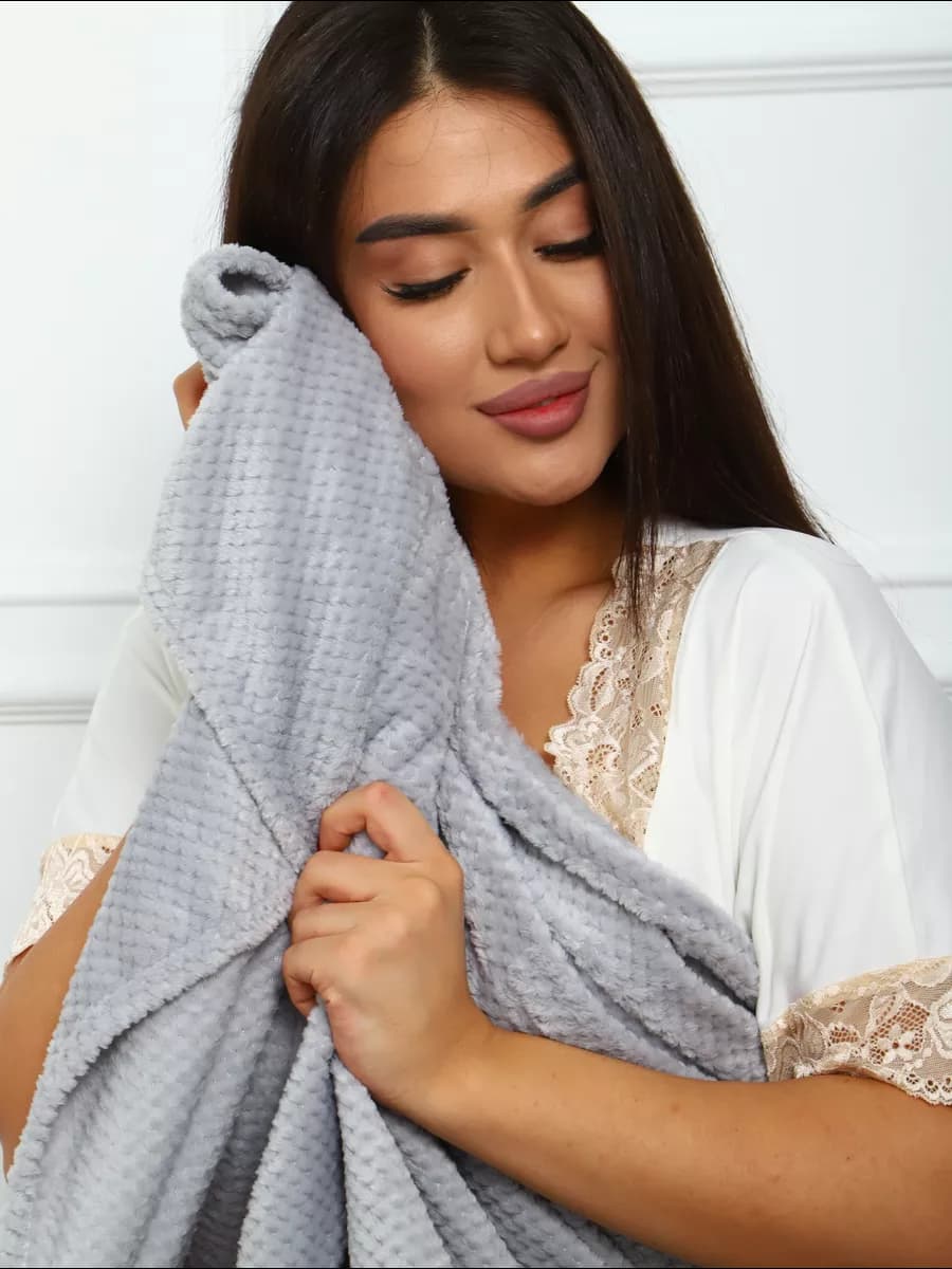 Плед - накидка на диван 140 х 200 см пушистый - фото 1